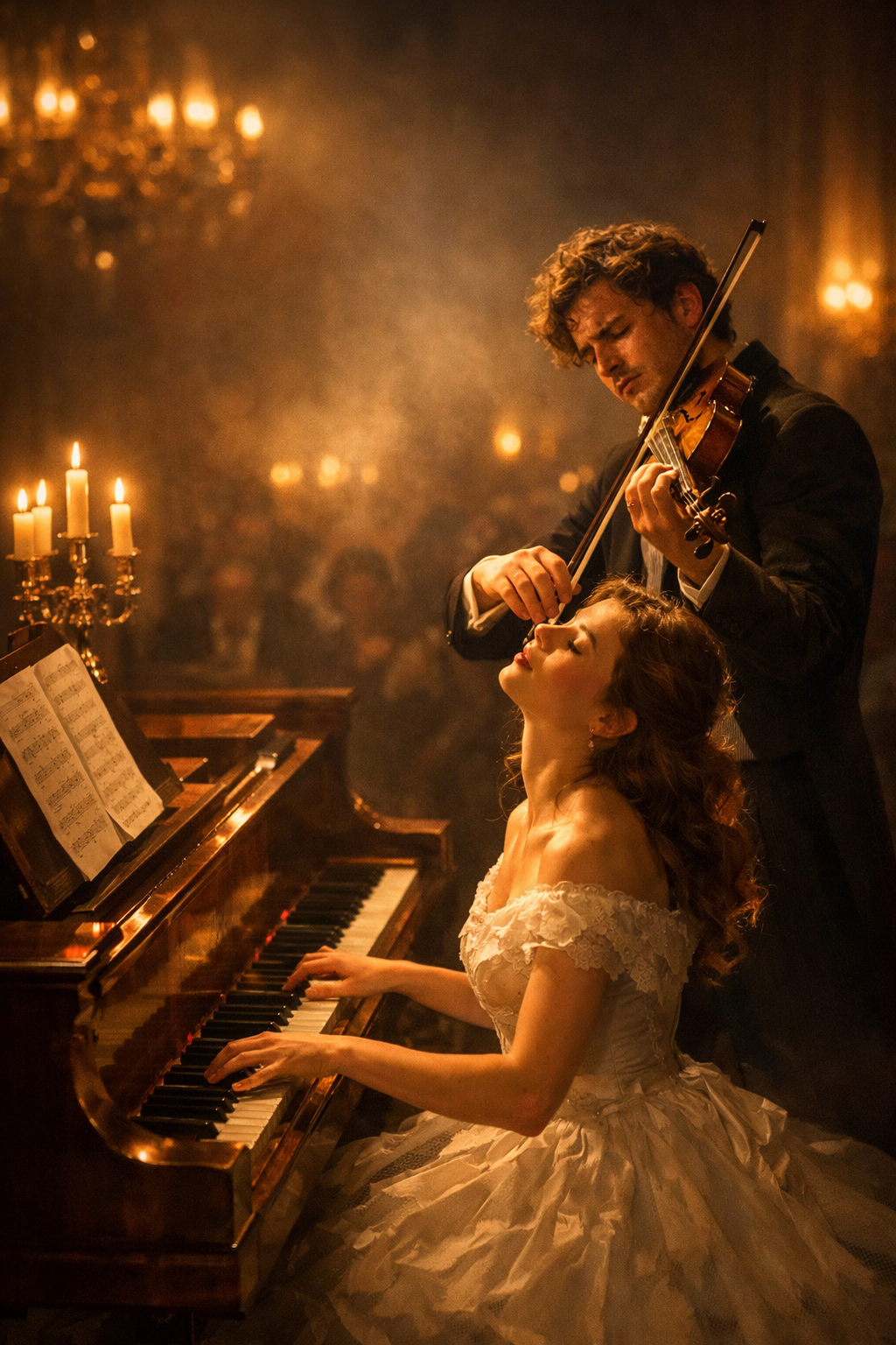 Przykład muzyki romantycznej z charakterystyczną ekspresją emocjonalną