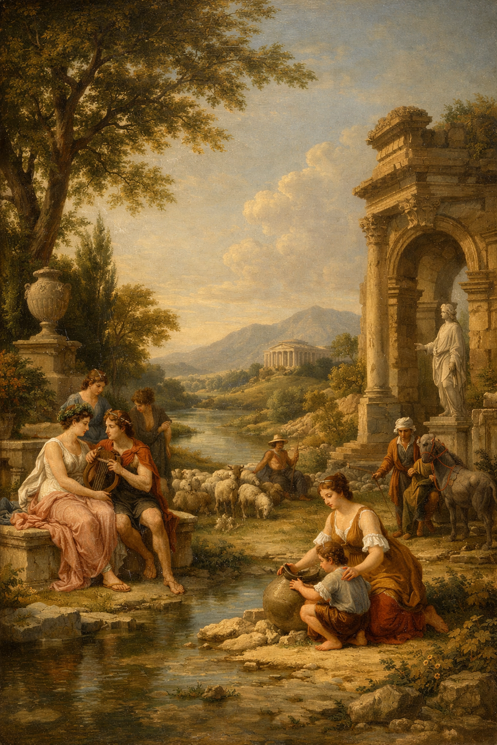 Przykład obrazu renesansowego z charakterystyczną harmonią