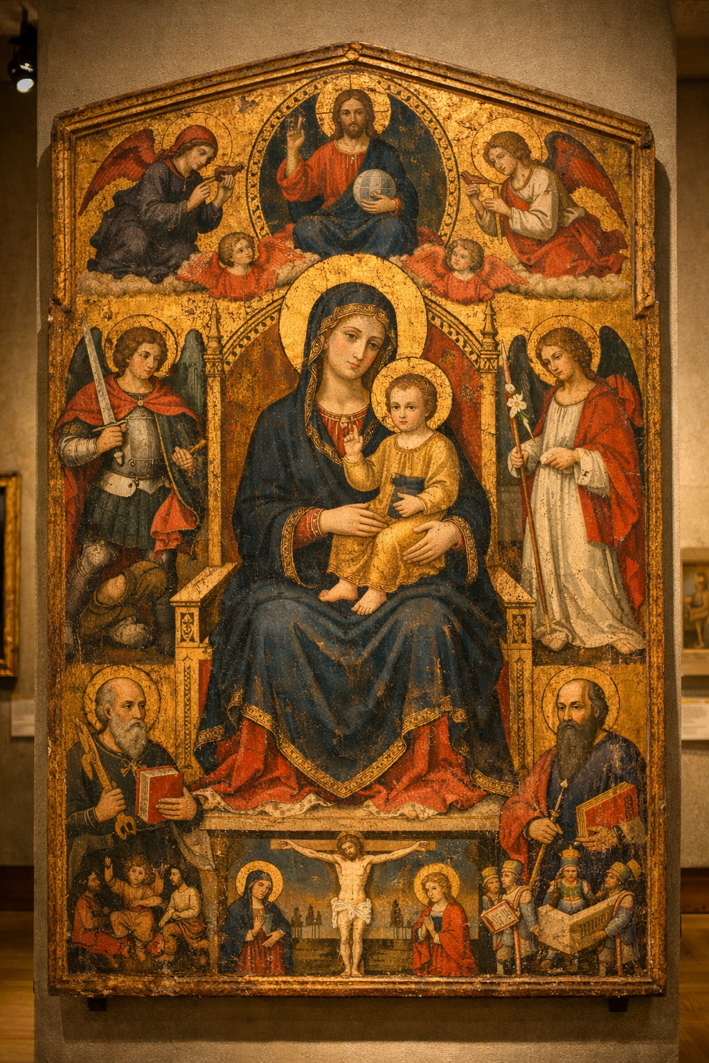 Przykład malarstwa temperowego z okresu średniowiecza