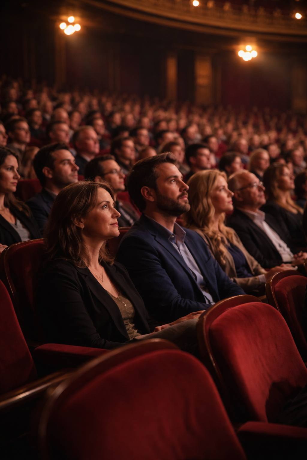 Widownia w teatrze podczas spektaklu